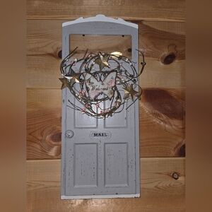 Welcome Door Sign Decor with Gold Stars